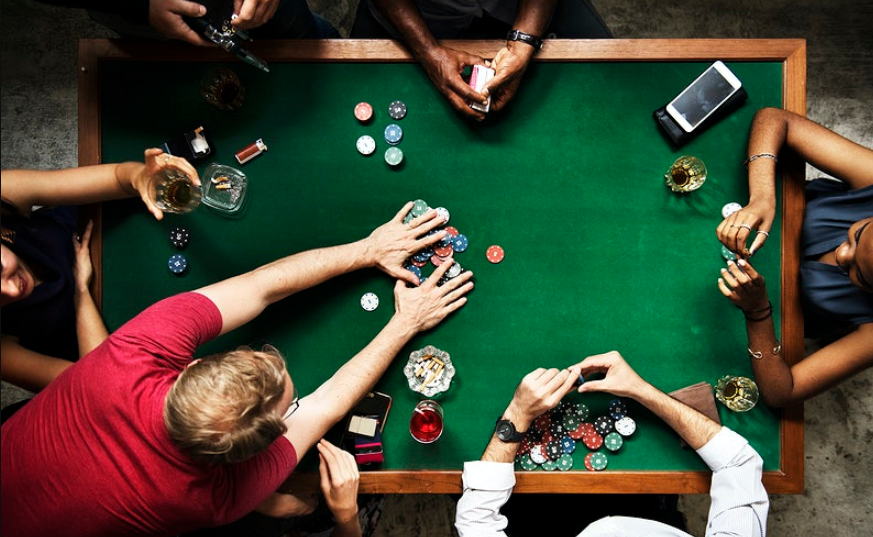 playing casino game